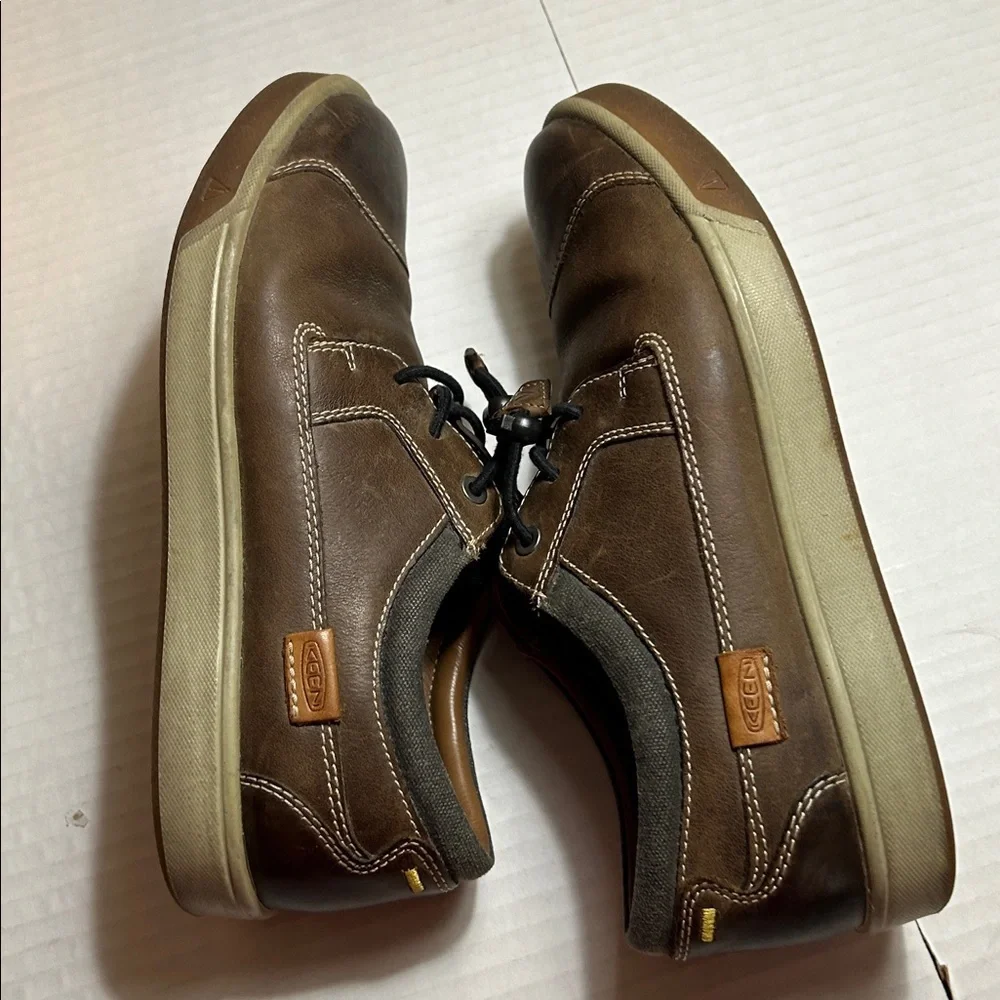 KEEN GLENHAVAN LEATHER OXFORD SHOES MENS BROWN SZ 8